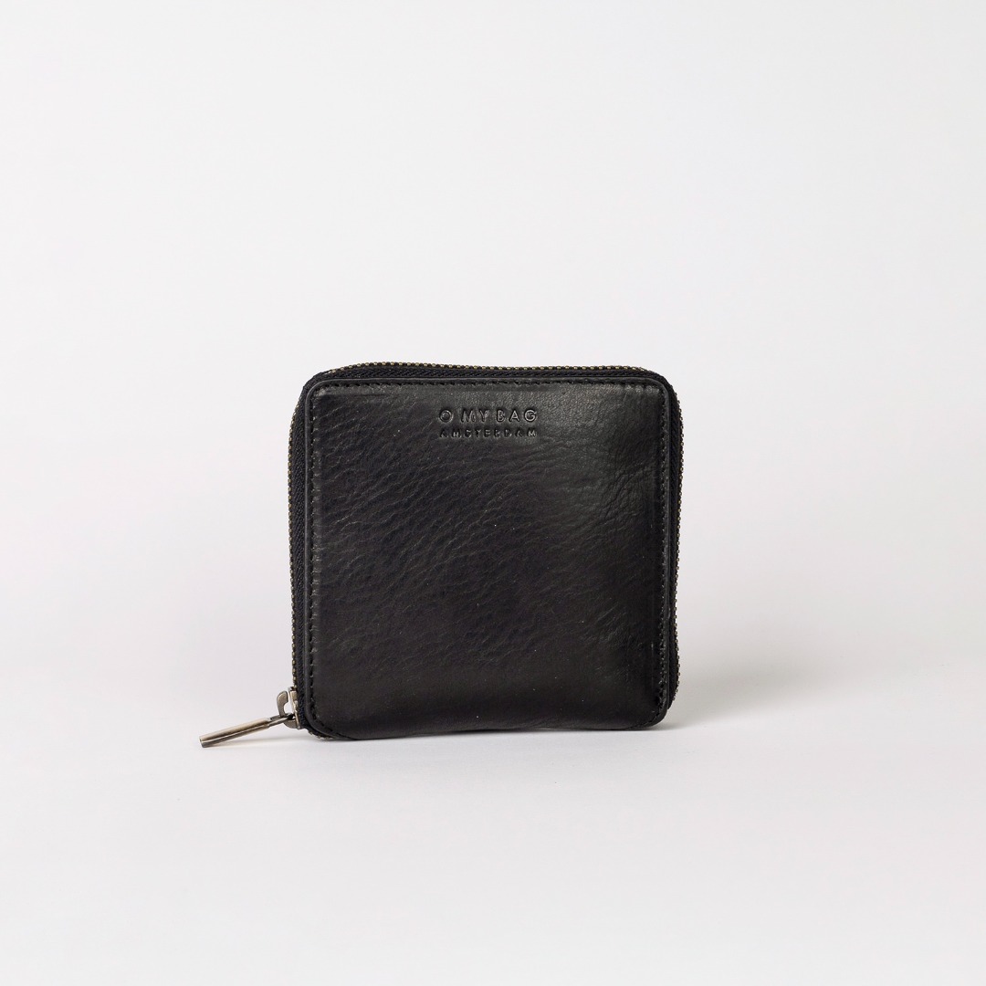 Sonny Square Wallet Black Stromboli Leather